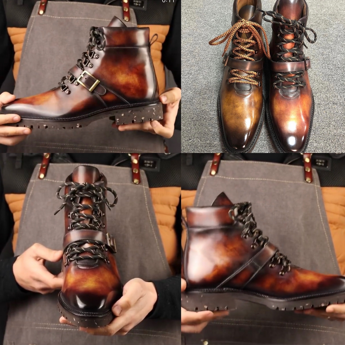 Custom Hiking Boot with Patina finish