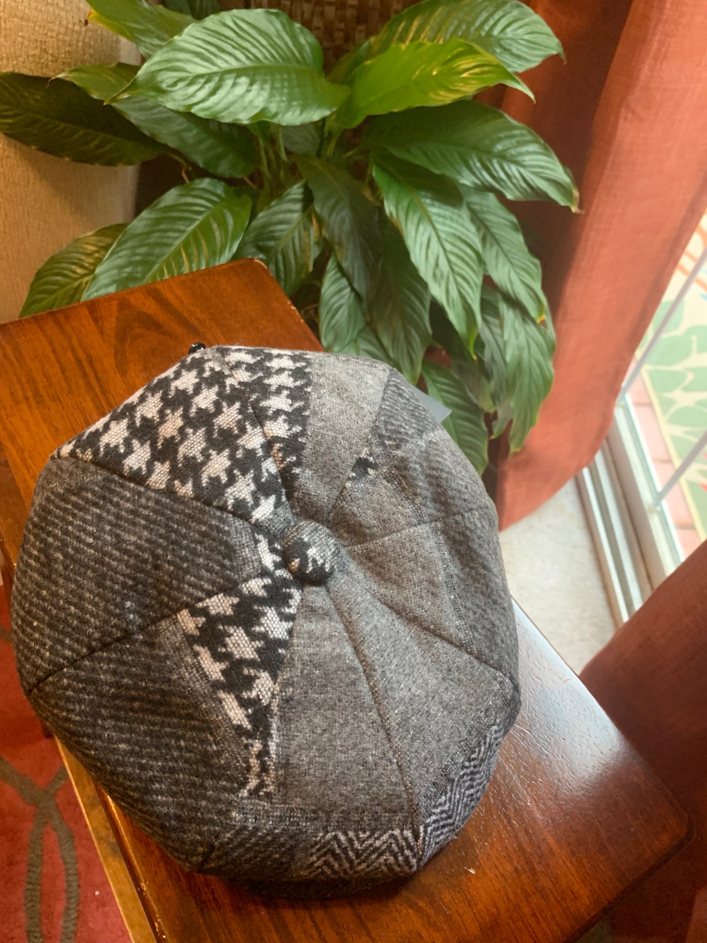 Gray Ivy Patch Newsboy